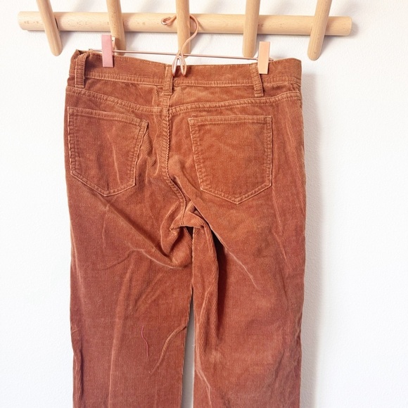 Tory Burch Brown Thin Corduroy Straight Leg Pants - Picture 6 of 8